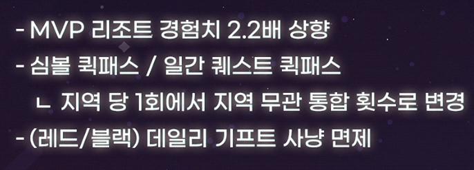 MVP 리조트 2.2배 및 편의성 개선 슬라이드
